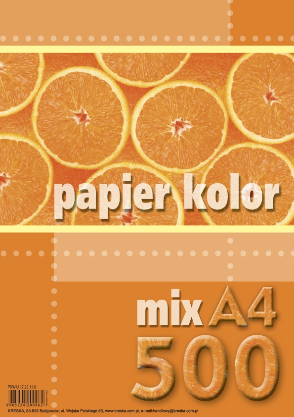 Papier ksero A4 80g 500ark. mix 5 kolorów